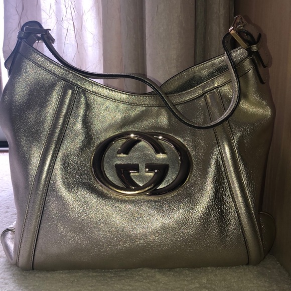Gucci Handbags - Metallic Gucci shoulder tote bag